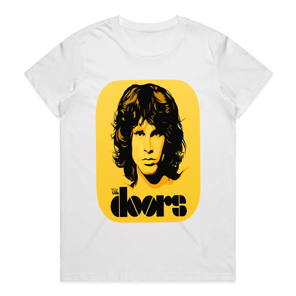 The Doors Retro Jim Morrison Black & Yellow T-Shirt – Vintage Rock Style