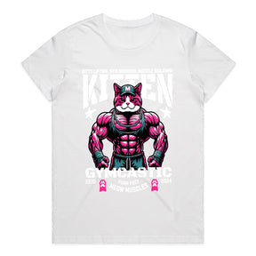 "Kitten Gymcastic" Funny Gym Cat T-Shirt – Purr-fect Meow Muscles