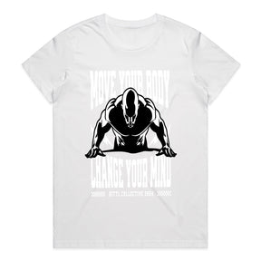 "Move Your Body, Change Your Mind" Motivational Gym T-Shirt – Mind & Muscle Connection