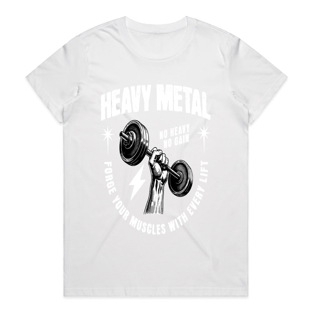 "Heavy Metal – No Heavy, No Gain" Workout T-Shirt
