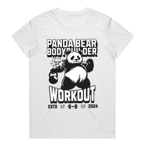 "Panda Bear Bodybuilder Workout" Fun & Motivational Gym T-Shirt