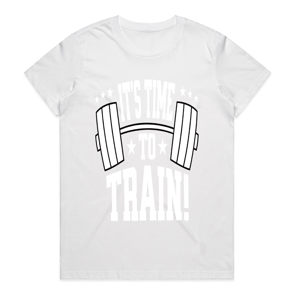 "It's Time to Train" Motivational Gym T-Shirt – Lift, Hustle, Repeat