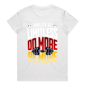 "Ability is Limitless – Do More, Be More" Motivational Gym T-Shirt