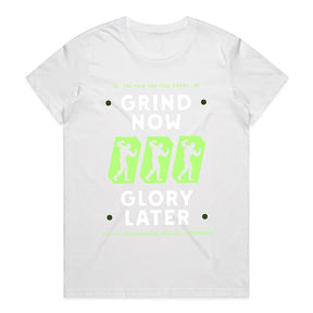 "Grind Now, Glory Later" Motivational Gym T-Shirt – Push Harder, Achieve More