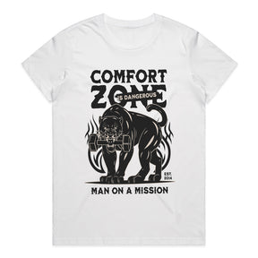 "Comfort Zone Is Dangerous" Panther Gym T-Shirt – Man on a Mission