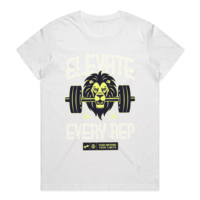 "Elevate Every Rep" Lion Gym T-Shirt – Push Beyond Your Limits