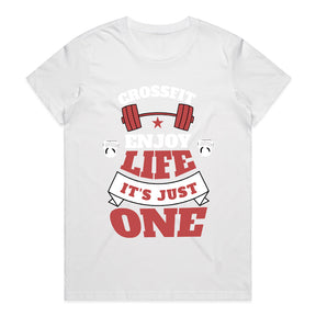 "CrossFit – Enjoy Life, It's Just One" Motivational Workout T-Shirt