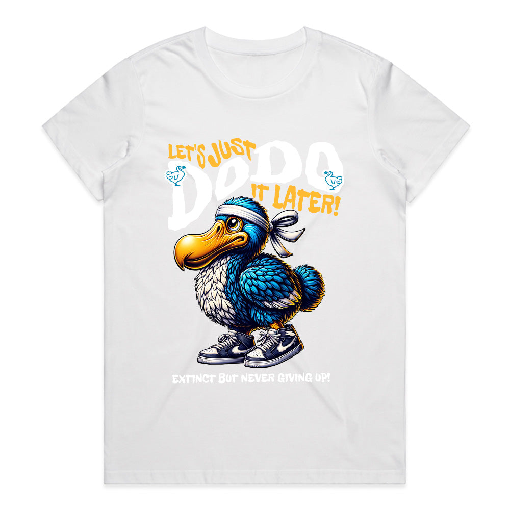 "Let’s Just DODO It Later!" Funny Workout T-Shirt – Extinct But Never Giving Up!