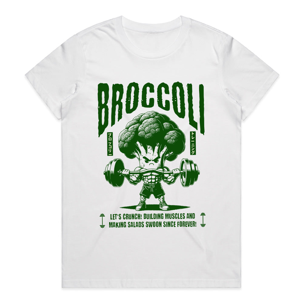 "Broccoli Gains" Funny Gym T-Shirt – Strong & Crunchy Workout Motivation