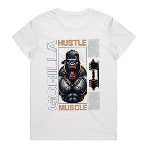 "Gorilla Hustle Muscle" Gym T-Shirt – Power, Strength & Grind