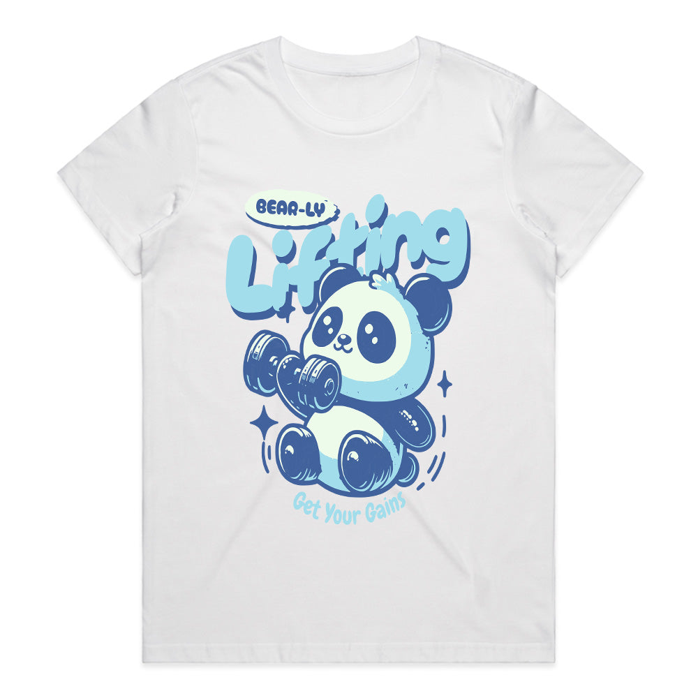 "Bear-ly Lifting" Cute Panda Gym T-Shirt – Get Your Gains!