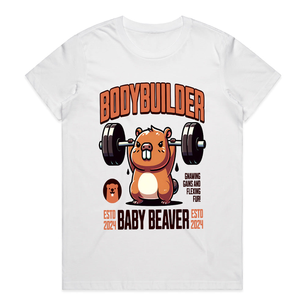 "Bodybuilder Baby Beaver" Funny Gym T-Shirt – Lift Like a Beast