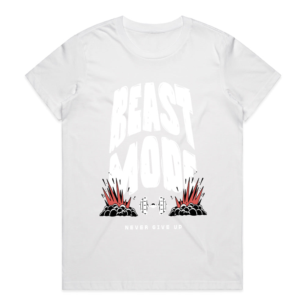 "Beast Mode - Never Give Up" Motivational Gym T-Shirt