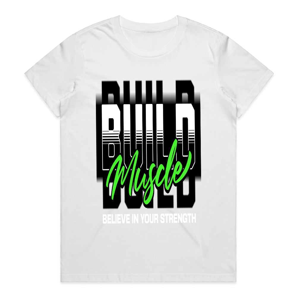 "Build Muscle" Motivational Gym T-Shirt – Believe in Your Strength