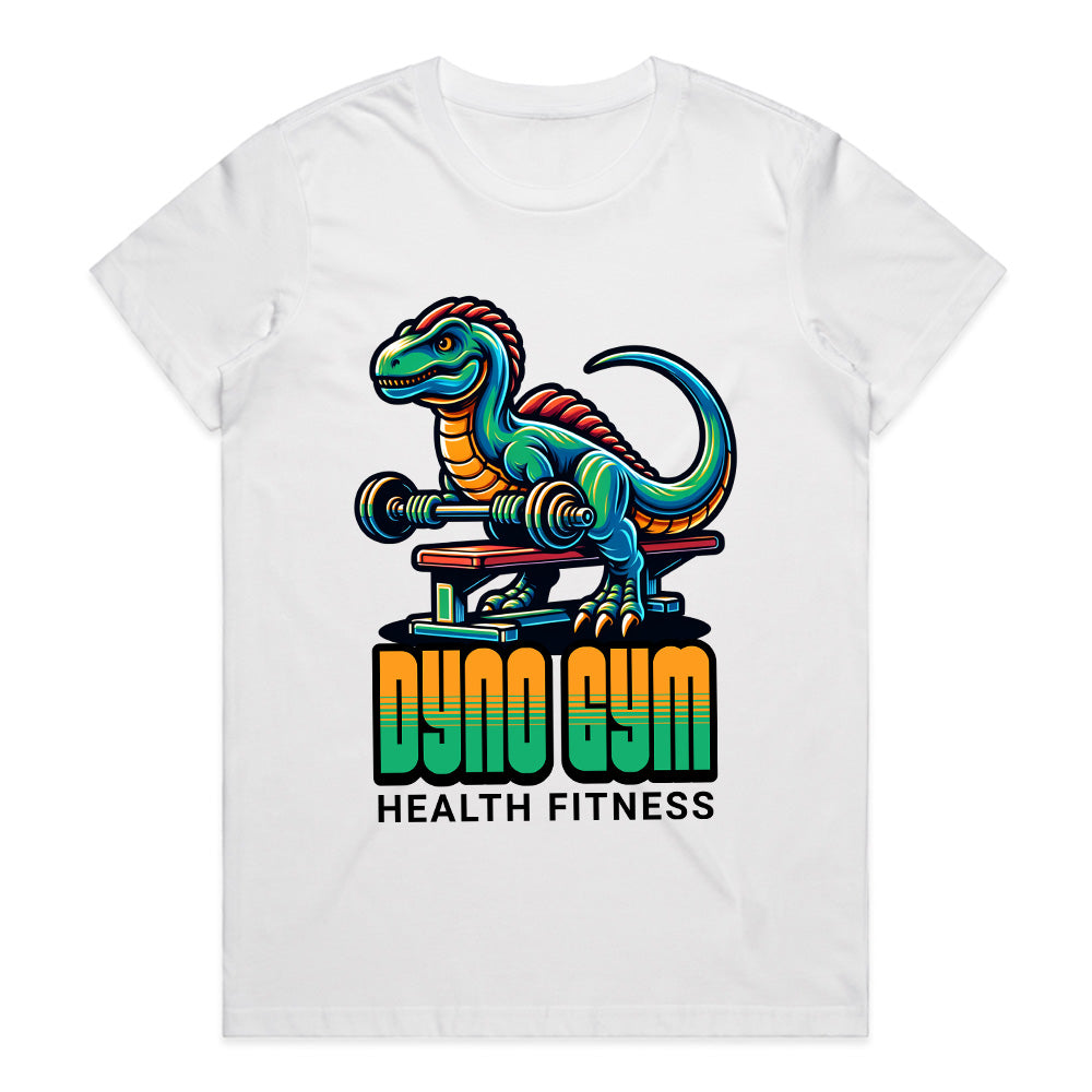 "Dyno Gym" Dinosaur Fitness T-Shirt – Fun & Motivational Workout Tee