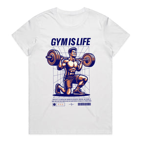 "Gym Is Life" Motivational Workout T-Shirt – Lift, Train, Dominate