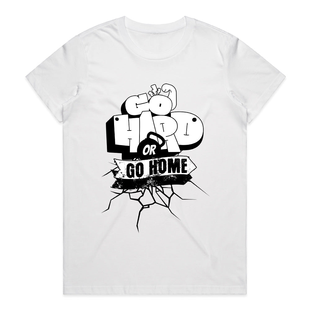 "Go Hard or Go Home" Gym Motivation T-Shirt – Bold Workout Tee