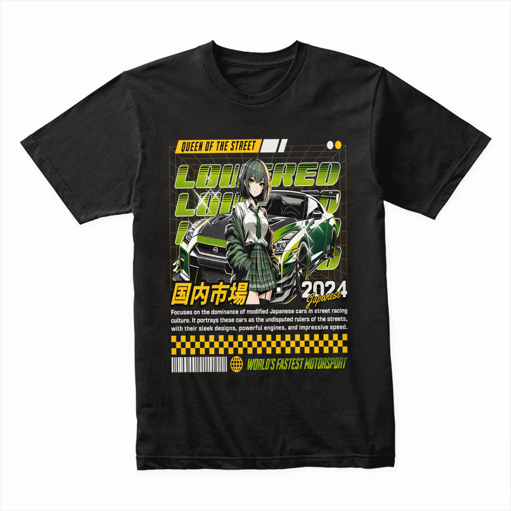 Queen of the Street – JDM Anime Street Racing T-Shirt