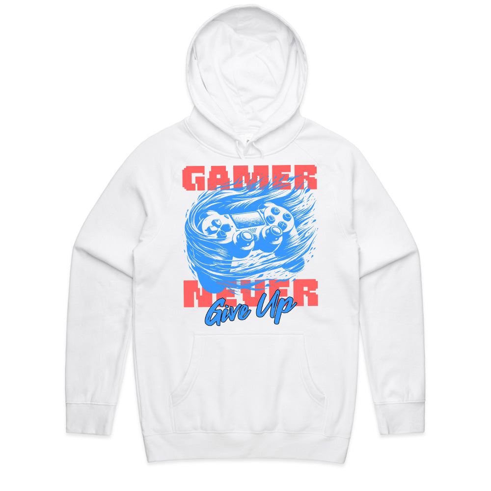 "Gamer Never Give Up" Motivational Gaming T-Shirt – Ultimate Gamer Spirit Tee