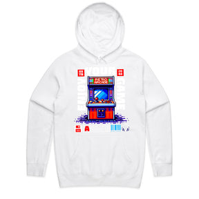 "Enjoy Your Game – Retro Arcade Pixel Art Gaming T-Shirt"