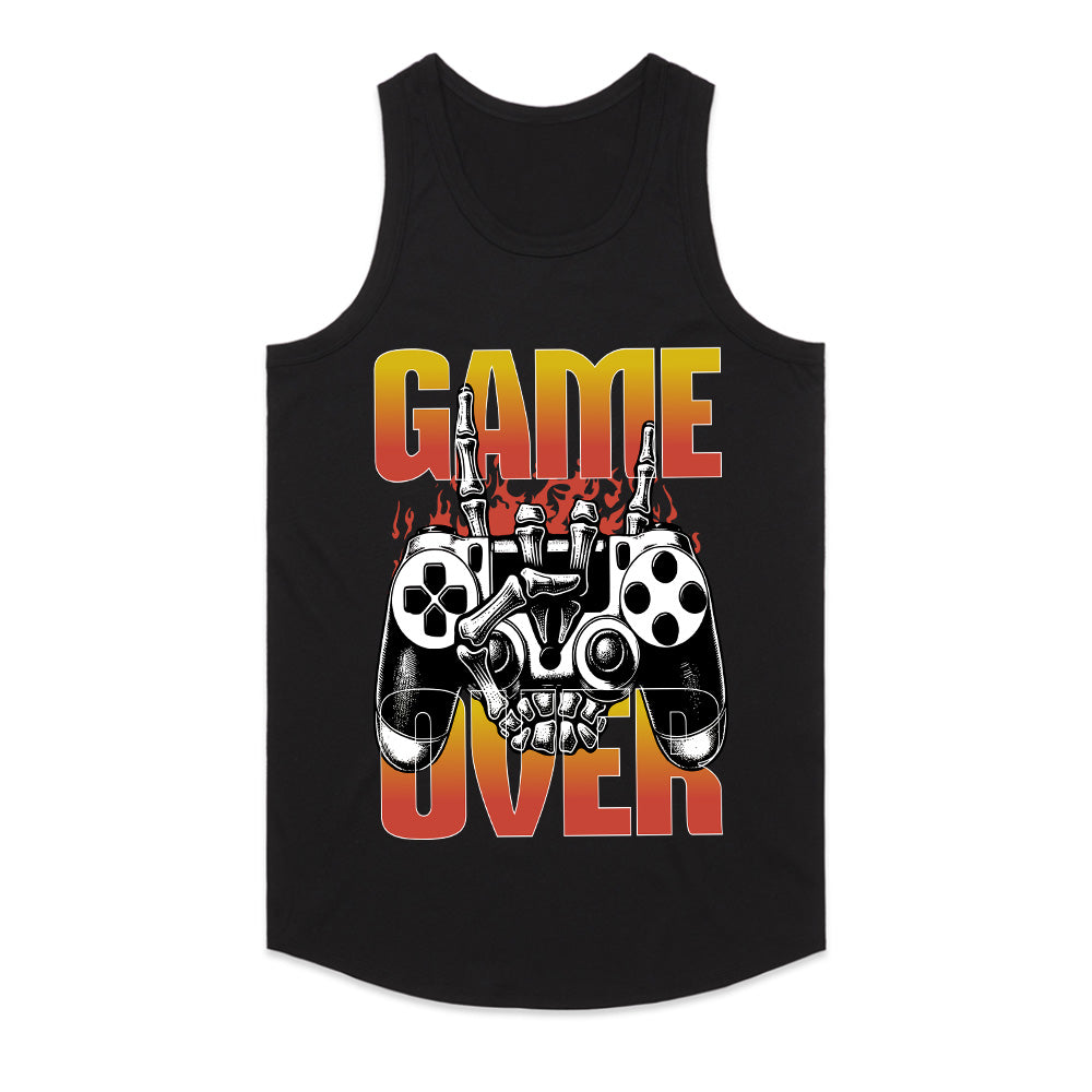 "Game Over" Skull Gamer T-Shirt - Hardcore Gaming Controller Design