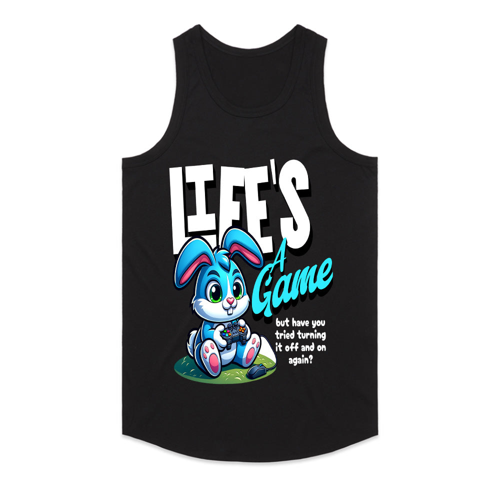 "Life’s A Game – Funny Gamer Bunny Graphic T-Shirt"