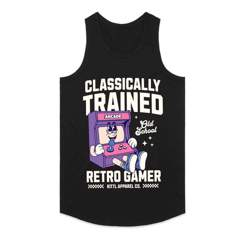 "Classically Trained Retro Gamer – Vintage Arcade T-Shirt"