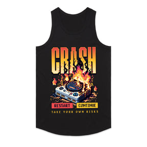 "CRASH – Retro Gaming Glitch Pixel Art T-Shirt"