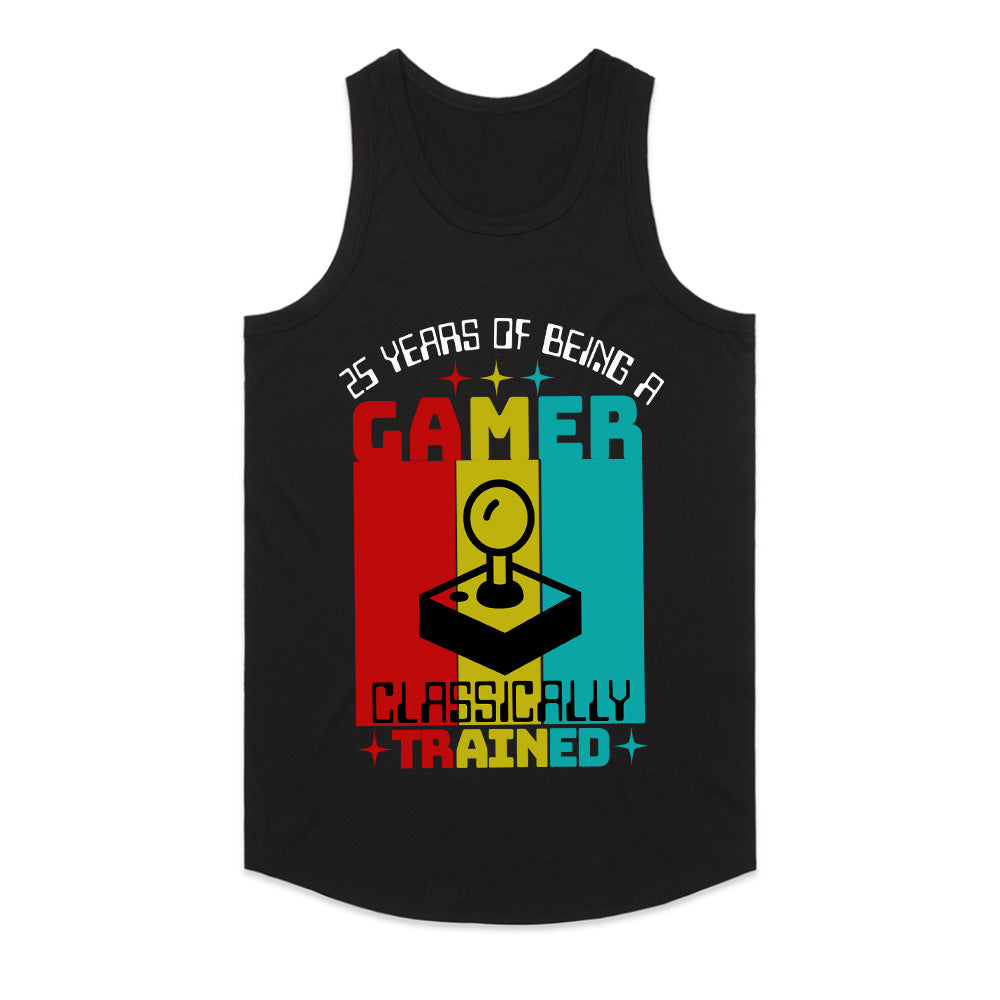"25 Years of Being a Gamer" Classically Trained Retro Arcade T-Shirt