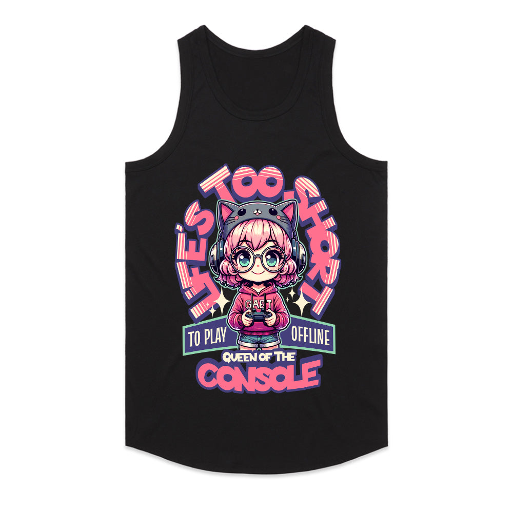 Life’s Too Short to Play Offline - Queen of the Console Gamer T-Shirt