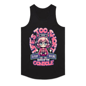 Life’s Too Short to Play Offline - Queen of the Console Gamer T-Shirt