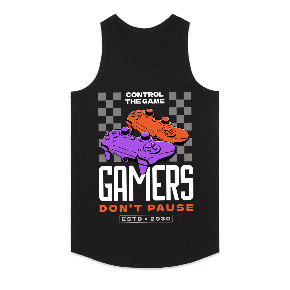 "Gamers Don't Pause" T-Shirt - Retro Controller Gaming Tee