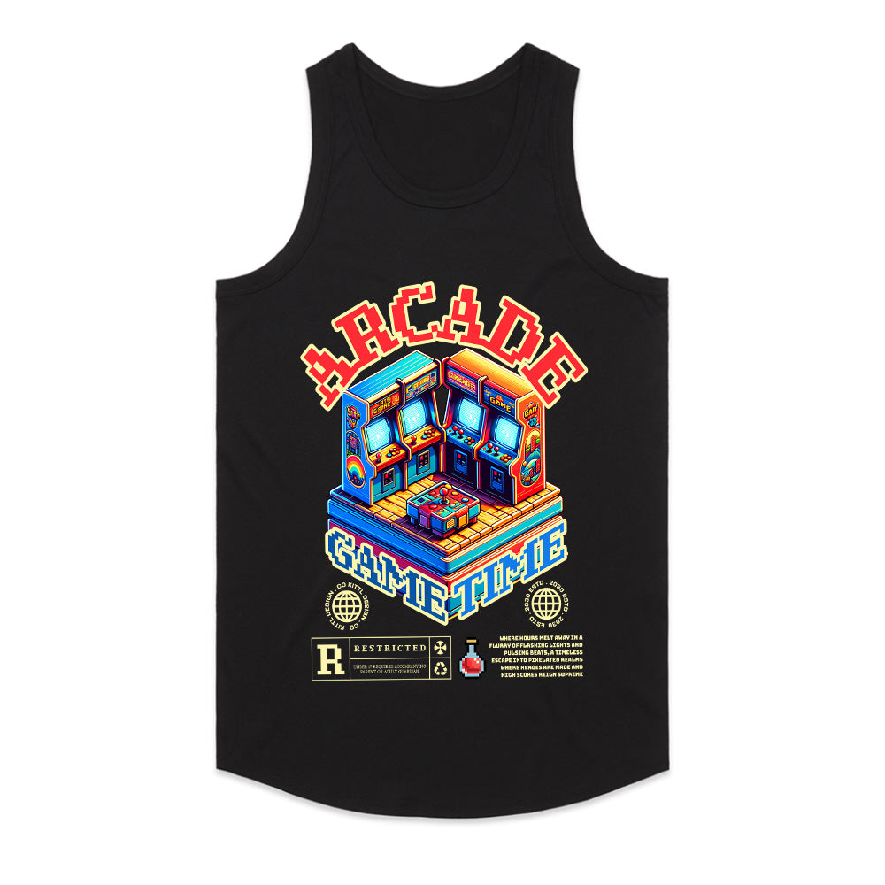 "Arcade Game Time – Retro Neon Gaming T-Shirt for Classic Gamers"