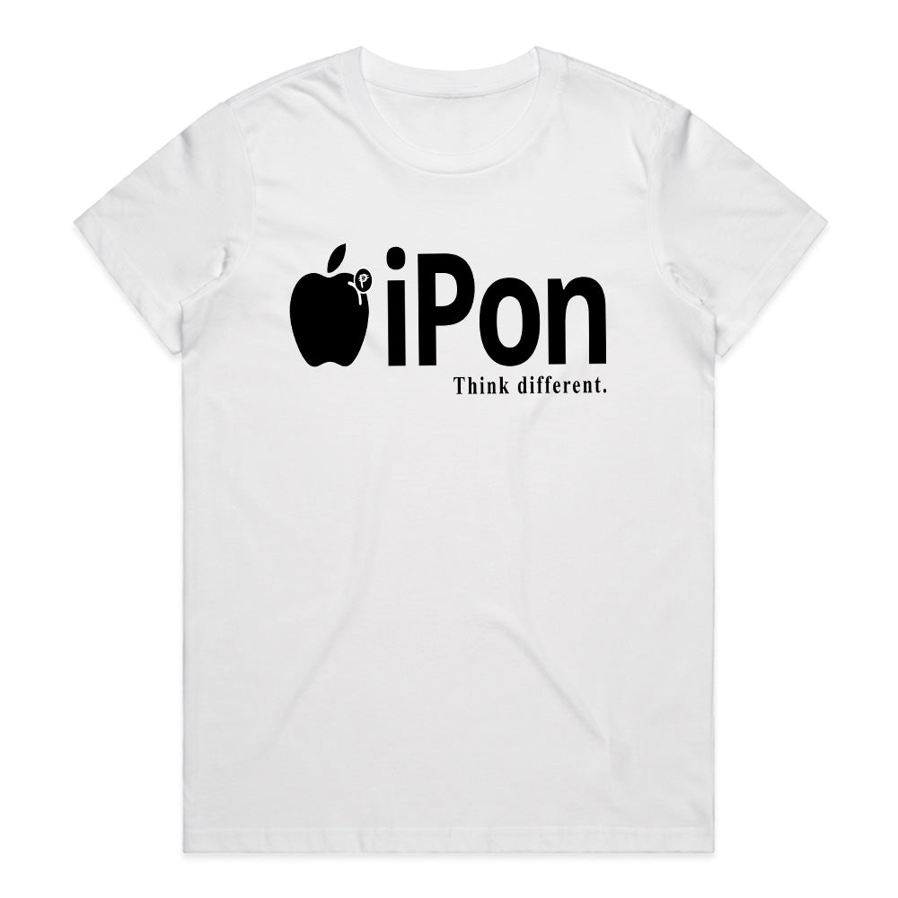 "Ipon" Apple-Inspired Funny Tee - Think Different with Humor