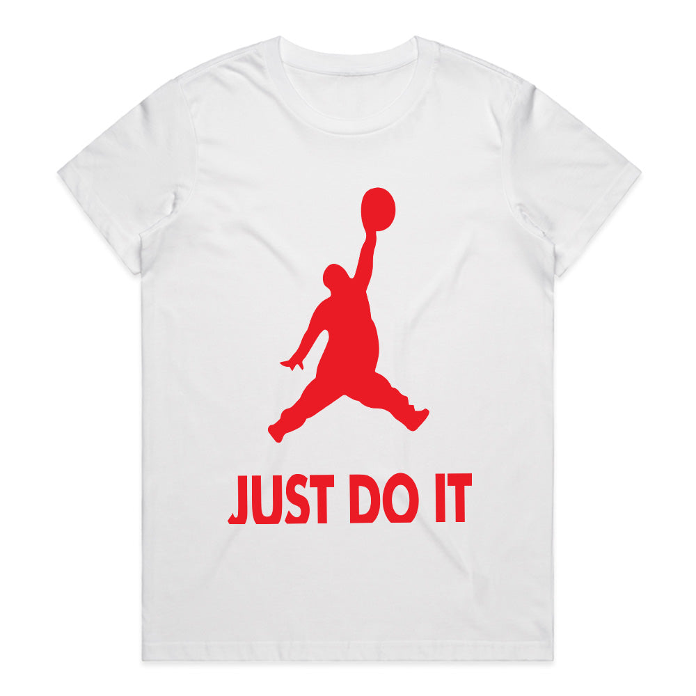 "Just Do It Tomorrow" Red Graphic T-Shirt - Motivational and Fun Design
