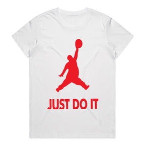 "Just Do It Tomorrow" Red Graphic T-Shirt - Motivational and Fun Design