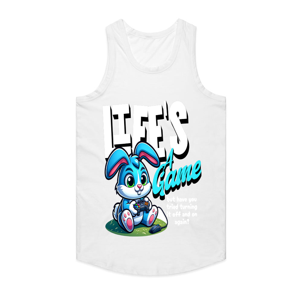 "Life’s A Game – Funny Gamer Bunny Graphic T-Shirt"
