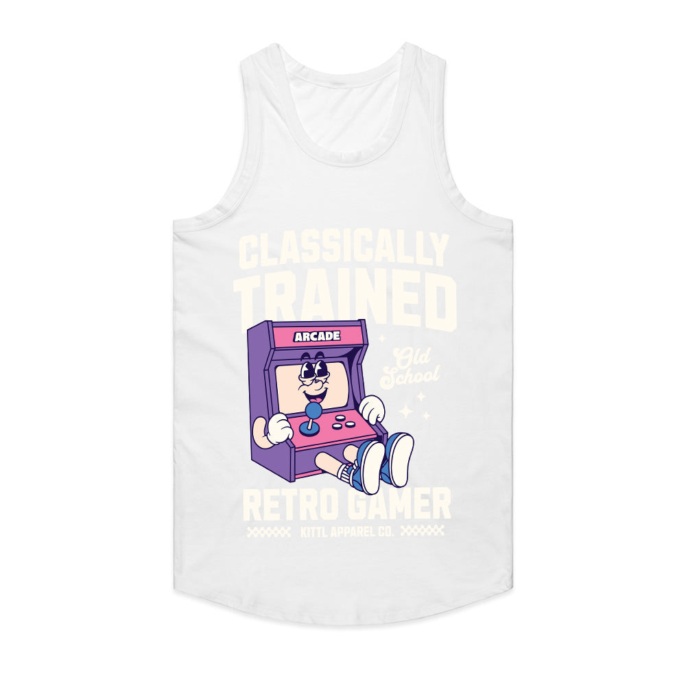 "Classically Trained Retro Gamer – Vintage Arcade T-Shirt"