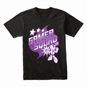 "Gamer Squad UK T-Shirt – Retro Sci-Fi Gaming Tee for True Gamers"