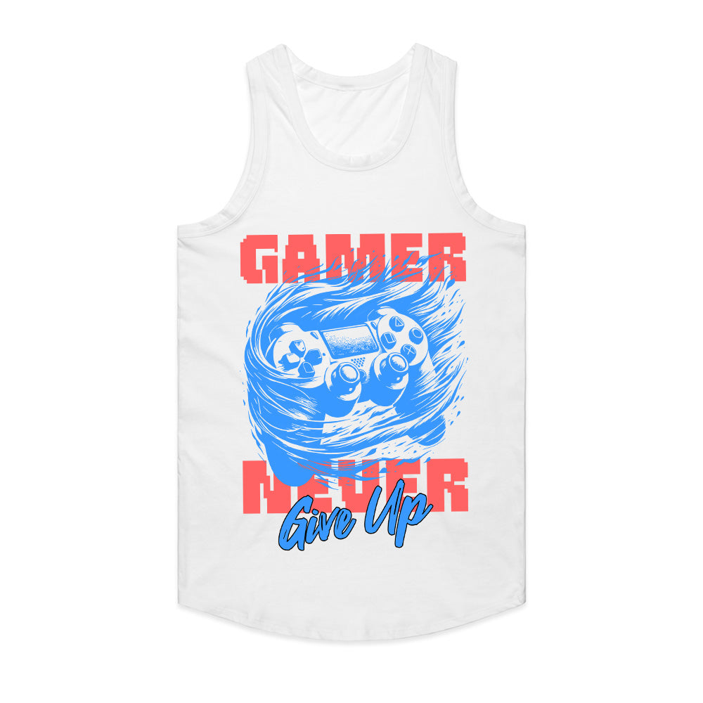 "Gamer Never Give Up" Motivational Gaming T-Shirt – Ultimate Gamer Spirit Tee