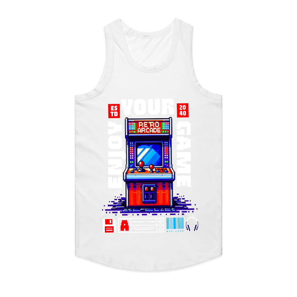 "Enjoy Your Game – Retro Arcade Pixel Art Gaming T-Shirt"