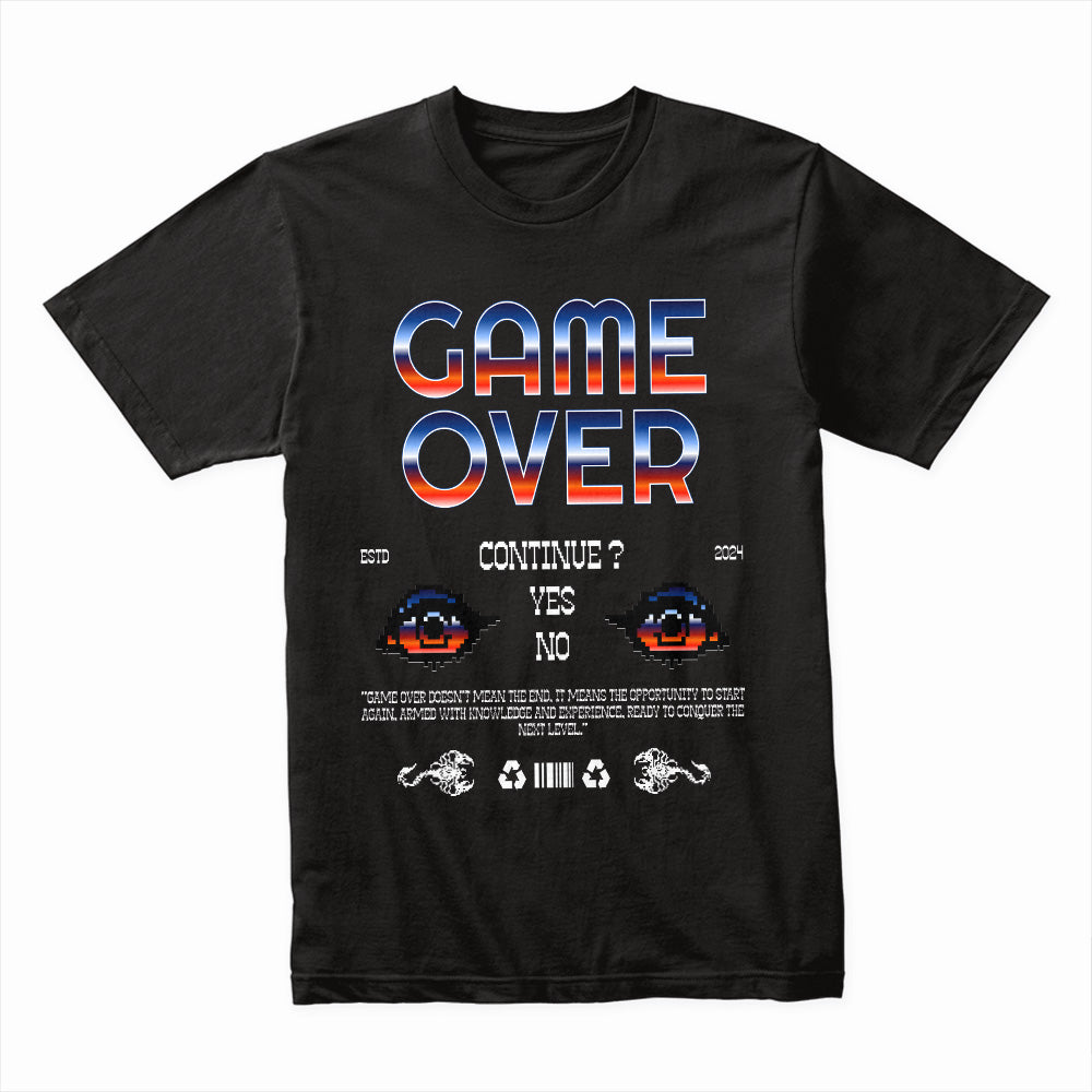 "Game Over – Retro Arcade Continue Screen Gaming T-Shirt"