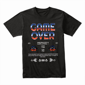 "Game Over – Retro Arcade Continue Screen Gaming T-Shirt"
