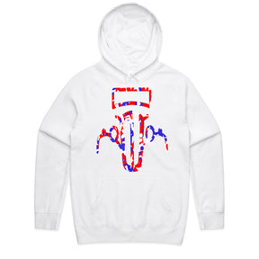 🇺🇸 Red, White & Blue Vintage Hot Rod Outline T-Shirt – Patriotic Classic Car Tee