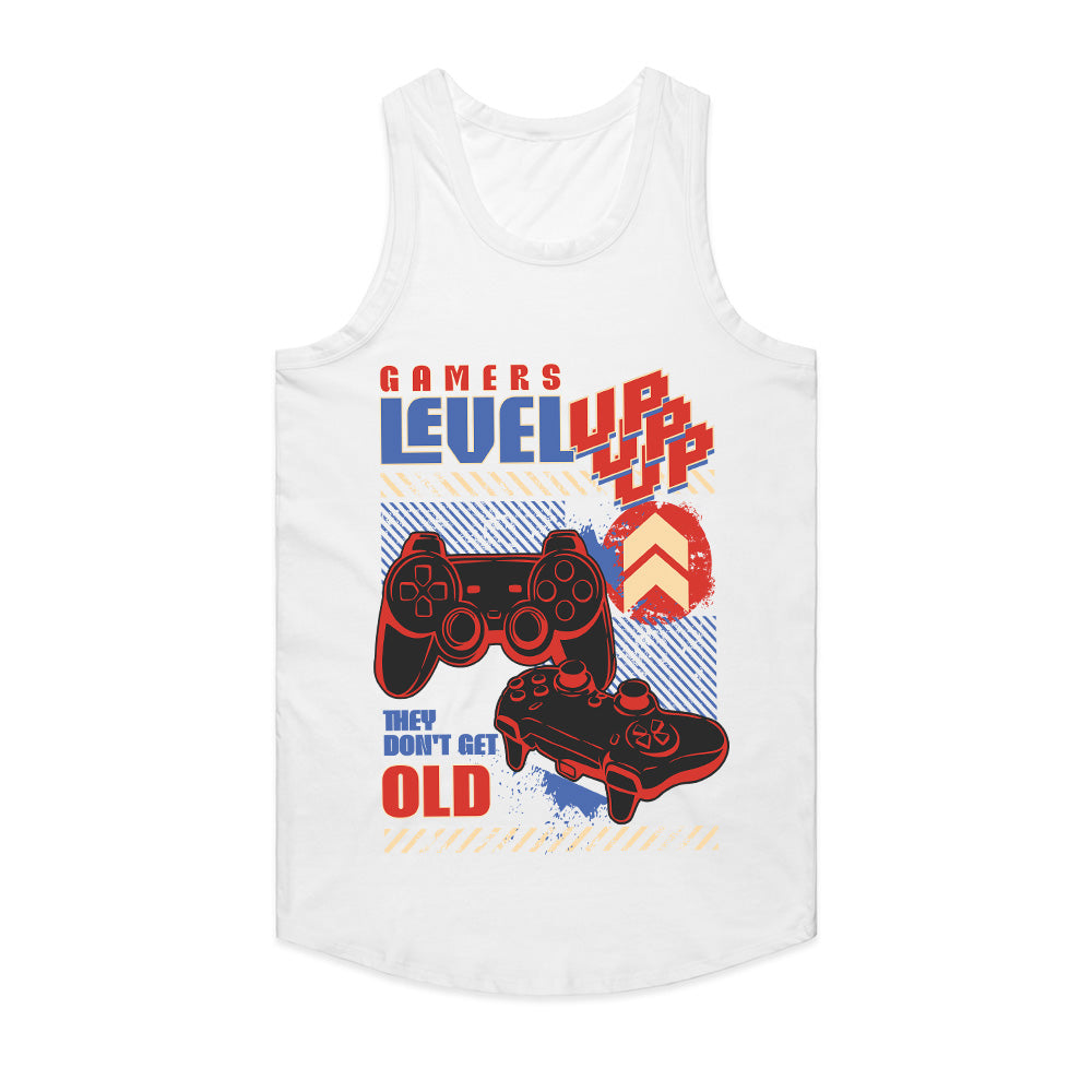 "Gamers Level Up – They Don’t Get Old" Retro Gaming Controller T-Shirt