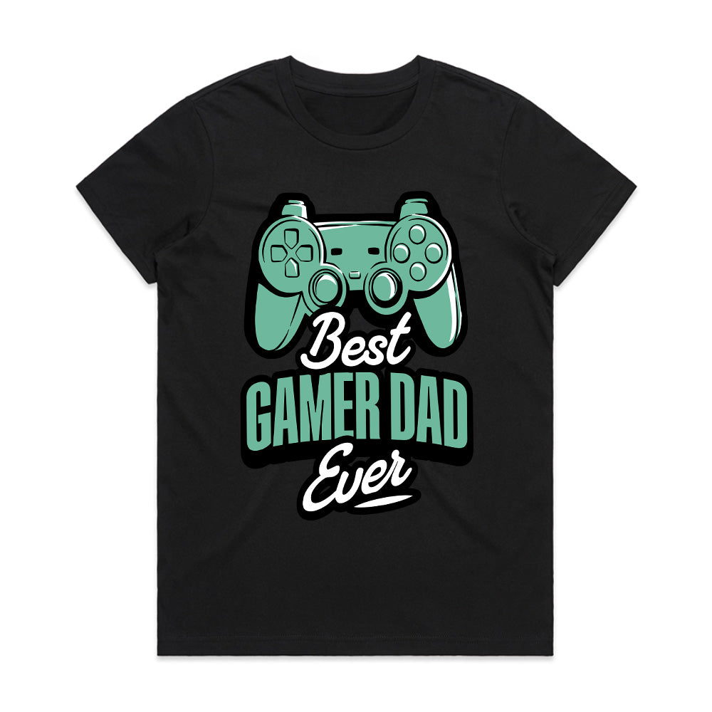 "Best Gamer Dad Ever – Cool Gaming Controller Graphic T-Shirt"