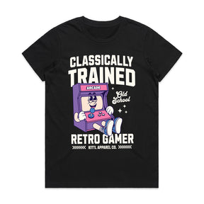 "Classically Trained Retro Gamer – Vintage Arcade T-Shirt"