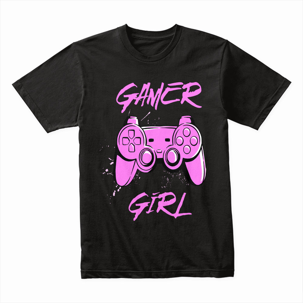 "Gamer Girl – Bold Pink Controller Gaming T-Shirt"