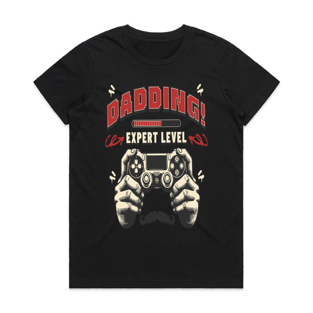 "Dadding! Expert Level" Gamer Dad T-Shirt – The Ultimate Fatherhood & Gaming Tee