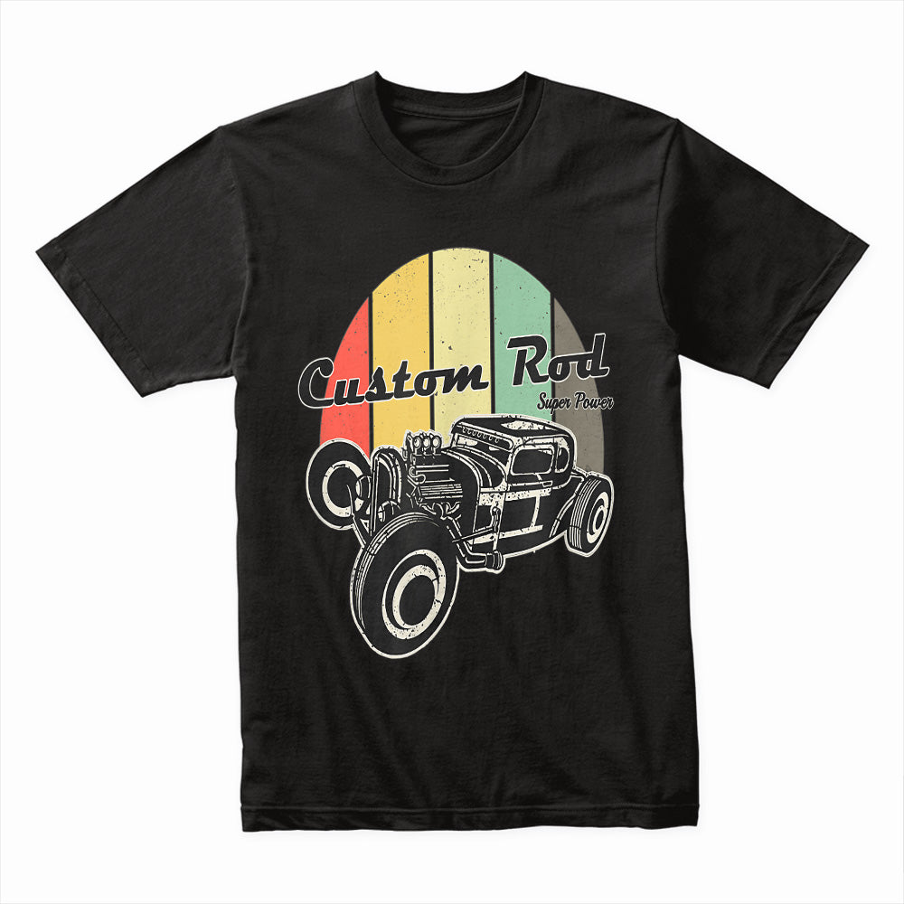 "Custom Rod T-Shirt | Vintage Hot Rod Design with Super Power Vibes